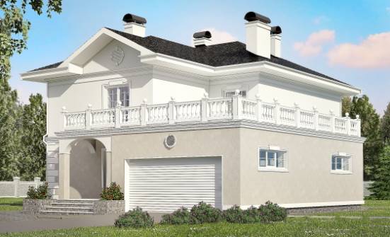 340-002-П Проект двухэтажного дома и гаражом, красивый домик из кирпича Миллерово | Проекты домов от House Expert