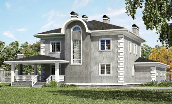 245-004-Л Проект двухэтажного дома и гаражом, современный коттедж из кирпича Таганрог | Проекты домов от House Expert