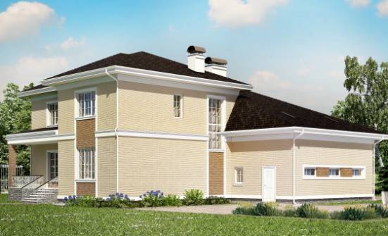 335-001-Л Проект двухэтажного дома, гараж, большой дом из кирпича Таганрог | Проекты домов от House Expert