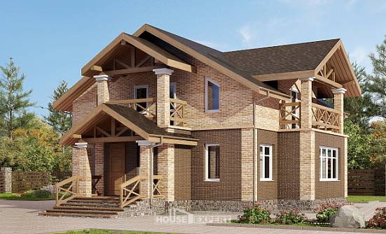 160-014-П Проект двухэтажного дома, простой загородный дом из газобетона Гуково | Проекты домов от House Expert