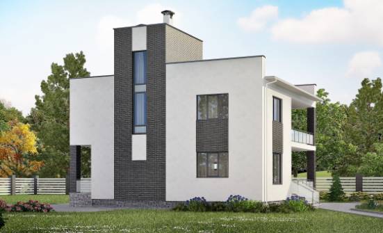 225-001-П Проект двухэтажного дома, современный домик из арболита Таганрог | Проекты домов от House Expert