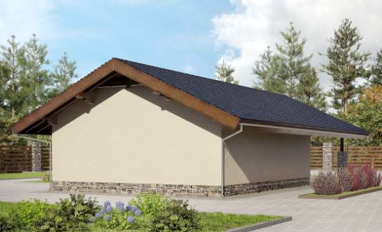 060-005-П Проект гаража из кирпича Миллерово | Проекты одноэтажных домов от House Expert