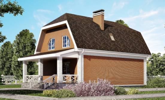 160-006-П Проект двухэтажного дома с мансардой, гараж, классический загородный дом из бризолита Донецк | Проекты домов от House Expert