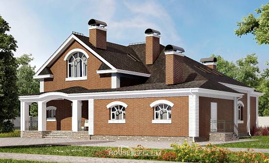400-003-П Проект двухэтажного дома мансардой, современный дом из поризованных блоков Новочеркасск | Проекты домов от House Expert