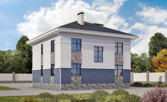150-014-Л Проект двухэтажного дома, экономичный домик из пеноблока Новочеркасск | Проекты домов от House Expert