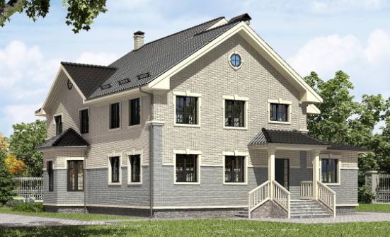 300-004-П Проект двухэтажного дома, огромный загородный дом из блока Миллерово | Проекты домов от House Expert