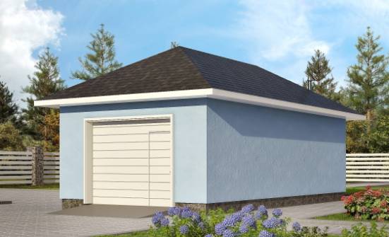 040-001-Л Проект гаража из пеноблока Цимлянск | Проекты одноэтажных домов от House Expert