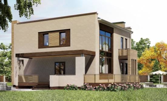 220-003-Л Проект двухэтажного дома, гараж, простой загородный дом из арболита Шахты | Проекты домов от House Expert