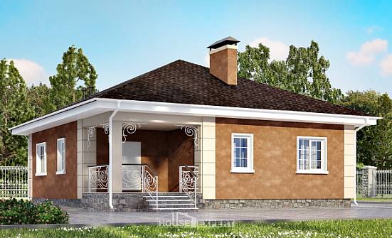 100-001-Л Проект одноэтажного дома, компактный дом из газобетона Волгодонск | Проекты домов от House Expert