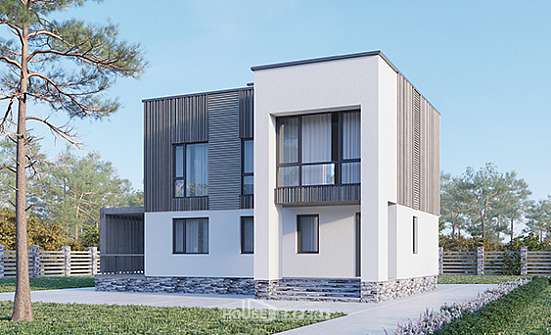 150-017-П Проект двухэтажного дома, экономичный домик из бризолита Новочеркасск | Проекты домов от House Expert