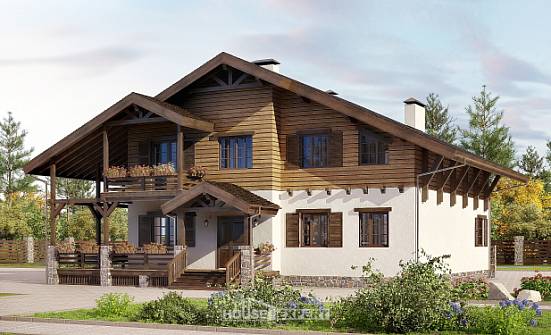 260-001-П Проект двухэтажного дома с мансардой, классический дом из кирпича Цимлянск | Проекты домов от House Expert