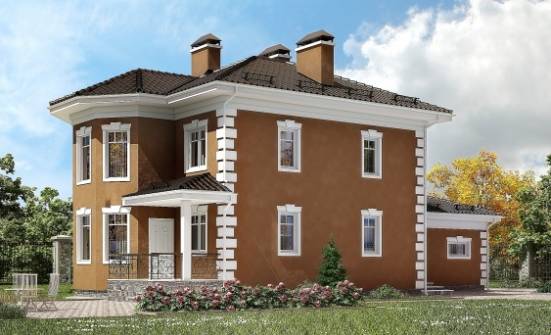 150-006-П Проект двухэтажного дома, гараж, недорогой домик из поризованных блоков Новочеркасск | Проекты домов от House Expert
