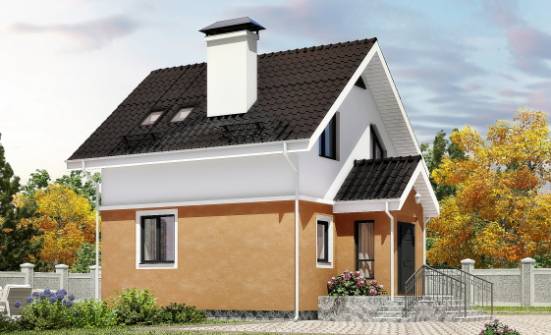 070-001-Л Проект двухэтажного дома с мансардой, простой дом из керамзитобетонных блоков Батайск | Проекты домов от House Expert