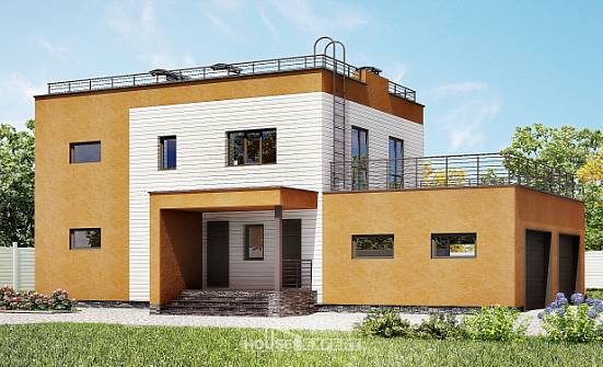 180-012-П Проект двухэтажного дома, гараж, современный коттедж из кирпича Волгодонск | Проекты домов от House Expert