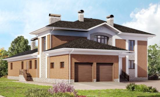 520-002-Л Проект трехэтажного дома, гараж, классический коттедж из газобетона Миллерово | Проекты домов от House Expert