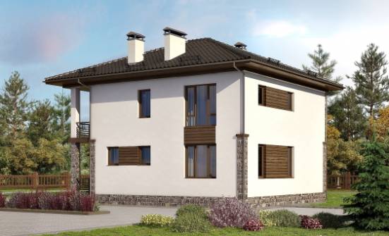 170-005-П Проект двухэтажного дома, бюджетный дом из пеноблока Аксай | Проекты домов от House Expert