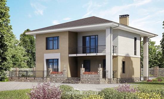 180-015-Л Проект двухэтажного дома, доступный загородный дом из поризованных блоков Новошахтинск | Проекты домов от House Expert