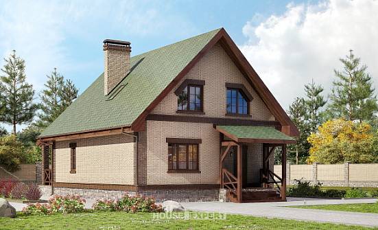 160-011-П Проект двухэтажного дома с мансардой, простой загородный дом из бризолита Новочеркасск | Проекты домов от House Expert