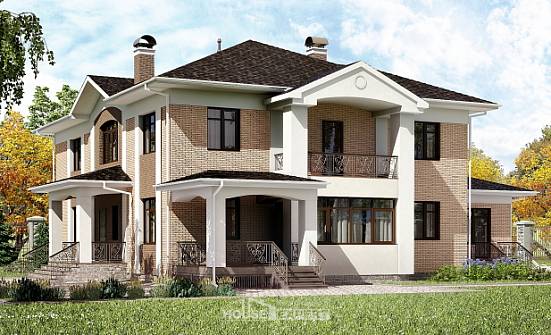 520-001-П Проект трехэтажного дома, классический домик из пеноблока Аксай | Проекты домов от House Expert