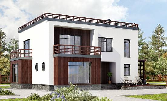 215-002-П Проект двухэтажного дома, уютный загородный дом из блока Новошахтинск | Проекты домов от House Expert