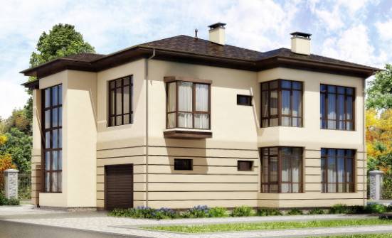 300-006-П Проект двухэтажного дома, гараж, классический домик из кирпича Таганрог | Проекты домов от House Expert