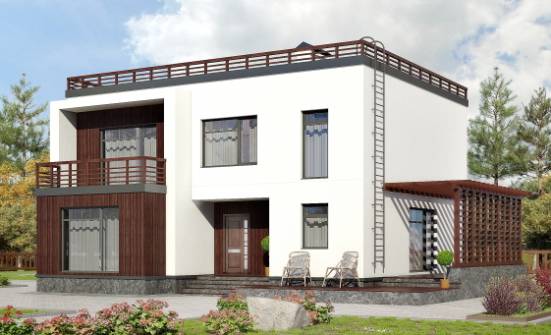215-002-П Проект двухэтажного дома, уютный загородный дом из блока Новошахтинск | Проекты домов от House Expert