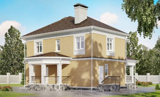 160-001-Л Проект двухэтажного дома, доступный дом из теплоблока Новочеркасск | Проекты домов от House Expert