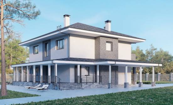 250-004-Л Проект двухэтажного дома, огромный загородный дом из газосиликатных блоков Таганрог | Проекты домов от House Expert