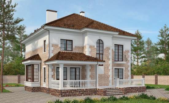 220-008-П Проект двухэтажного дома, простой домик из кирпича Батайск | Проекты домов от House Expert