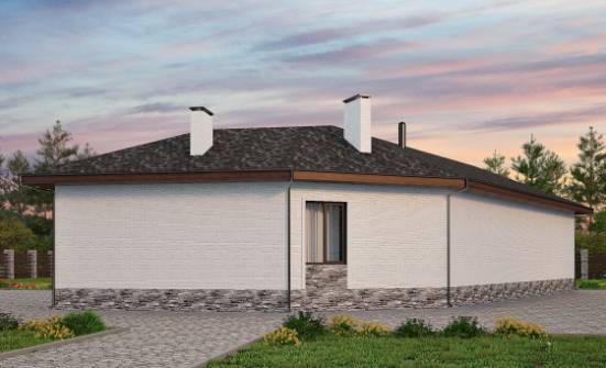 145-001-Л Проект бани из твинблока Каменск-Шахтинский | Проекты одноэтажных домов от House Expert