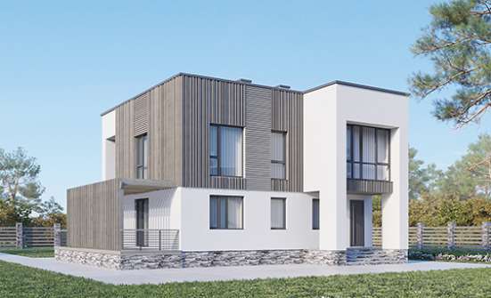 150-017-П Проект двухэтажного дома, экономичный домик из бризолита Новочеркасск | Проекты домов от House Expert