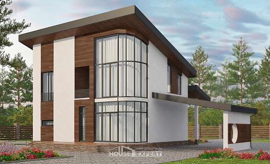 230-001-П Проект двухэтажного дома мансардный этаж, классический коттедж из кирпича Цимлянск | Проекты домов от House Expert