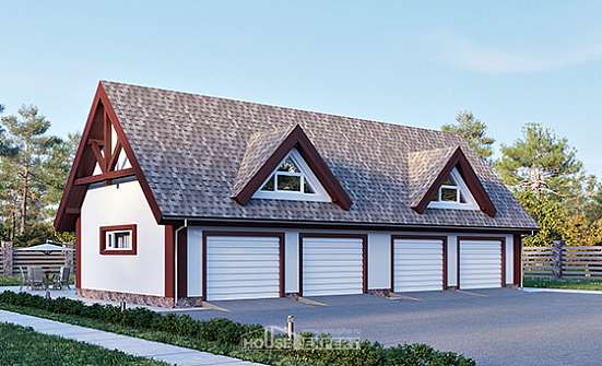 145-002-Л Проект гаража из арболита Гуково | Проекты домов от House Expert