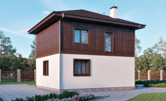 100-006-Л Проект двухэтажного дома, бюджетный домик из твинблока Волгодонск | Проекты домов от House Expert