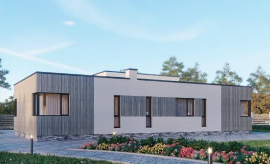 175-001-Л Проект одноэтажного дома, экономичный дом из пеноблока Таганрог | Проекты домов от House Expert