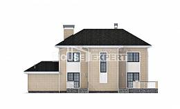 180-006-П Проект двухэтажного дома и гаражом, классический загородный дом из кирпича, Миллерово