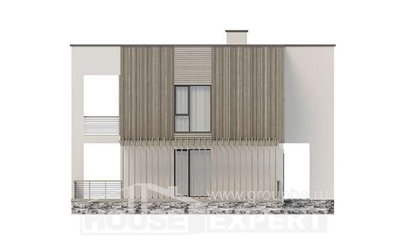 150-017-П Проект двухэтажного дома, скромный домик из керамзитобетонных блоков, Волгодонск