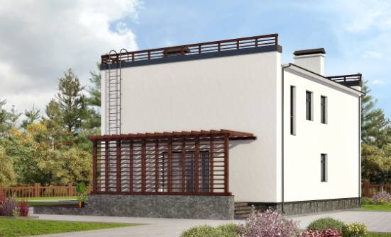 215-002-П Проект двухэтажного дома, уютный загородный дом из пеноблока, Цимлянск