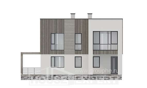150-017-П Проект двухэтажного дома, классический коттедж из теплоблока, Гуково