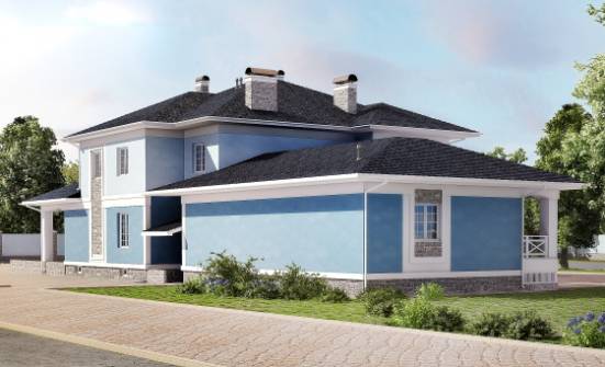 620-001-П Проект трехэтажного дома и гаражом, большой дом из бризолита, Новошахтинск