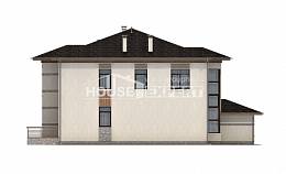 345-001-П Проект двухэтажного дома, классический загородный дом из газобетона, Сальск