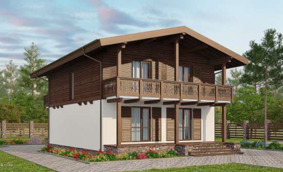 150-016-Л Проект двухэтажного дома с мансардой, недорогой коттедж из блока, Азов