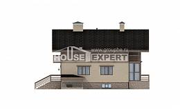 420-001-Л Проект трехэтажного дома мансардный этаж и гаражом, классический домик из кирпича, Шахты