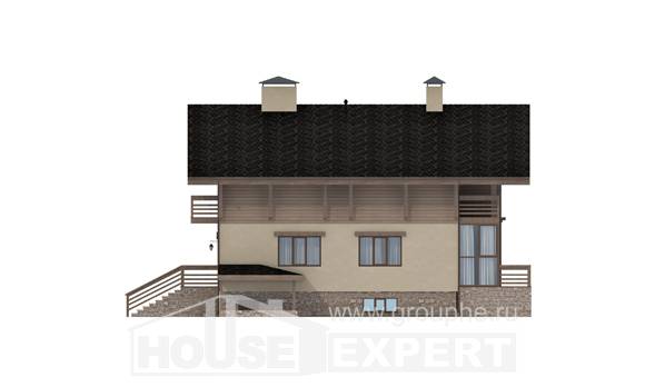 420-001-Л Проект трехэтажного дома с мансардой, гараж, большой коттедж из кирпича, Белая Калитва