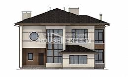 345-001-П Проект двухэтажного дома, огромный загородный дом из арболита, Новочеркасск
