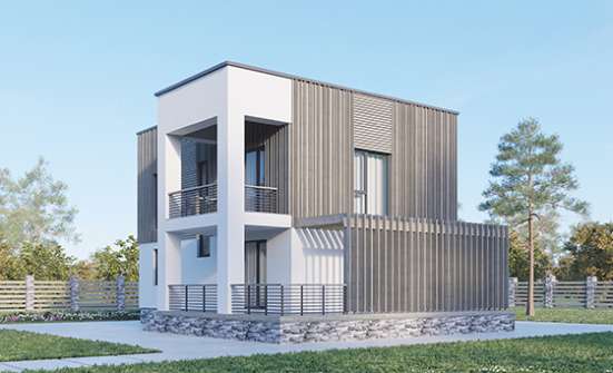 150-017-П Проект двухэтажного дома, бюджетный дом из газобетона, Гуково