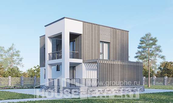 150-017-П Проект двухэтажного дома, современный коттедж из арболита, Новошахтинск