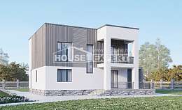 150-017-П Проект двухэтажного дома, доступный загородный дом из керамзитобетонных блоков, Цимлянск