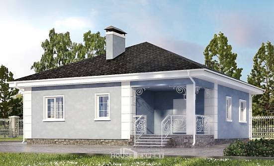100-001-П Проект одноэтажного дома, красивый загородный дом из арболита, Сальск