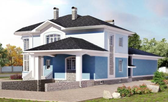 620-001-П Проект трехэтажного дома и гаражом, большой дом из бризолита, Новошахтинск